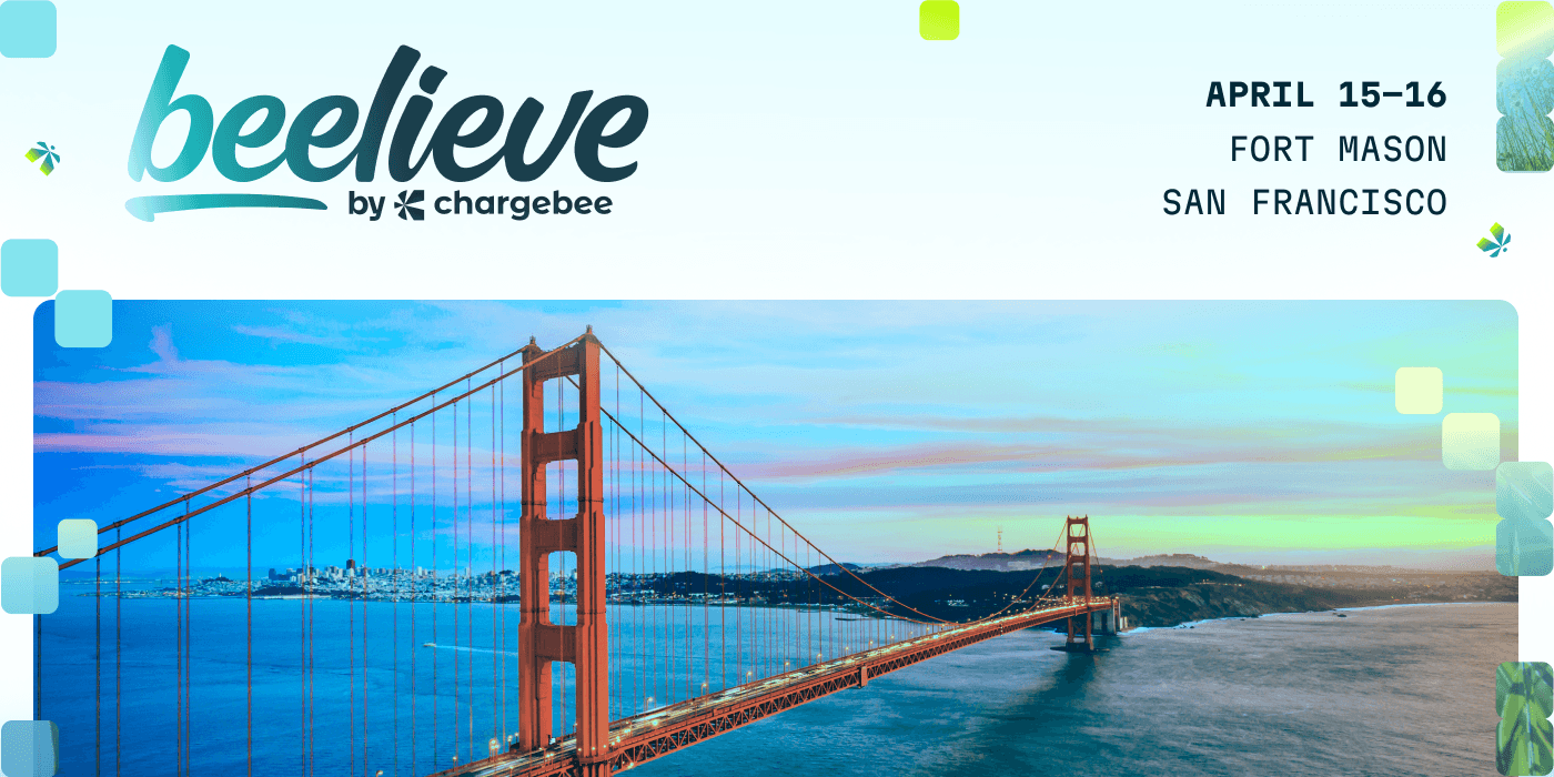 Chargebee Beelieve '26 - London event banner
